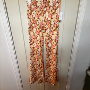 NWT Forever 21 Floral Flare Pants - Multicolor